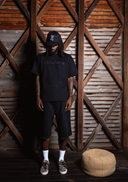 Oversized Black T-Shirt (Black-Embroidery)