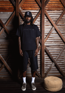 Oversized Black T-Shirt (Black-Embroidery)